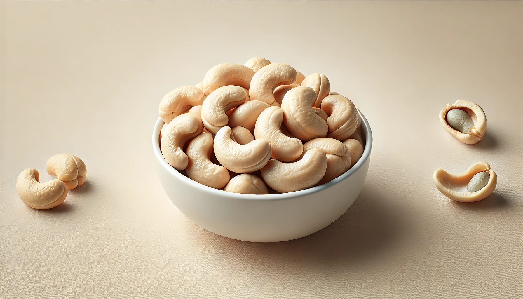 A bowl of cashew kernels