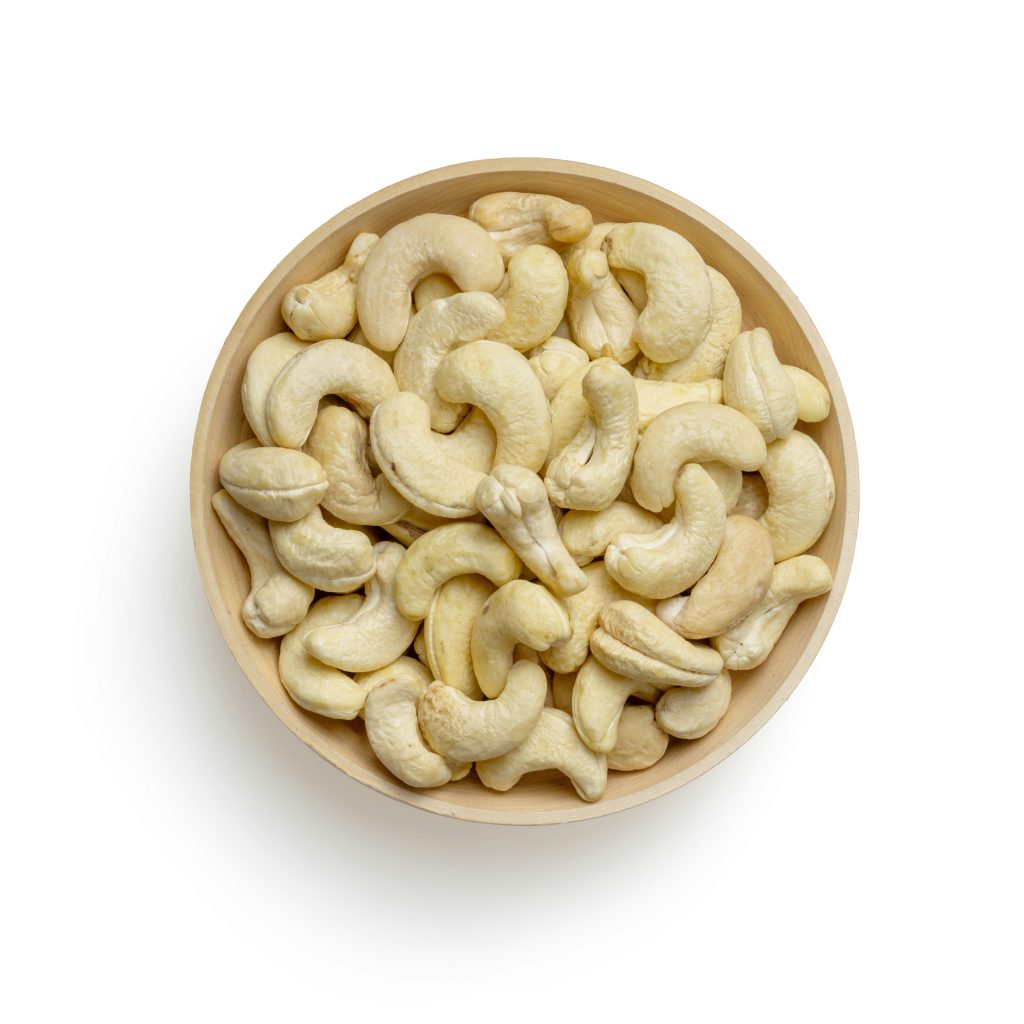 A bowl of raw Cashew Kernels